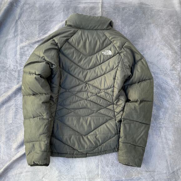 Women's The North Face Dark Gray Black 550 Fill Down Puffer Ski Jacket Sz Small - Picture 2 of 8